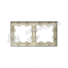 Рамка 2-местная IEK BRITE РУ-2-БрА (BR-M22-K47) алюминий