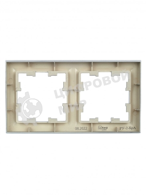 Рамка 2-местная IEK BRITE РУ-2-БрА (BR-M22-K47) алюминий