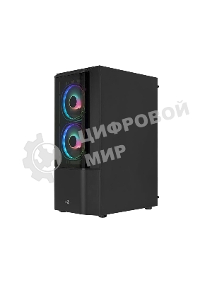 Компьютерный корпус MidTower Aerocool/Formula Quantum-G-BK-v2 черный без Б/п, ATX 3FRGb Fan on front panel