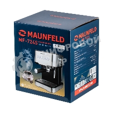 Кофеварка рожковая Maunfeld MF-724S нержавеющая сталь, исп. кофе - молотый, 1.5 л, 850 Вт, 15 Бар.
