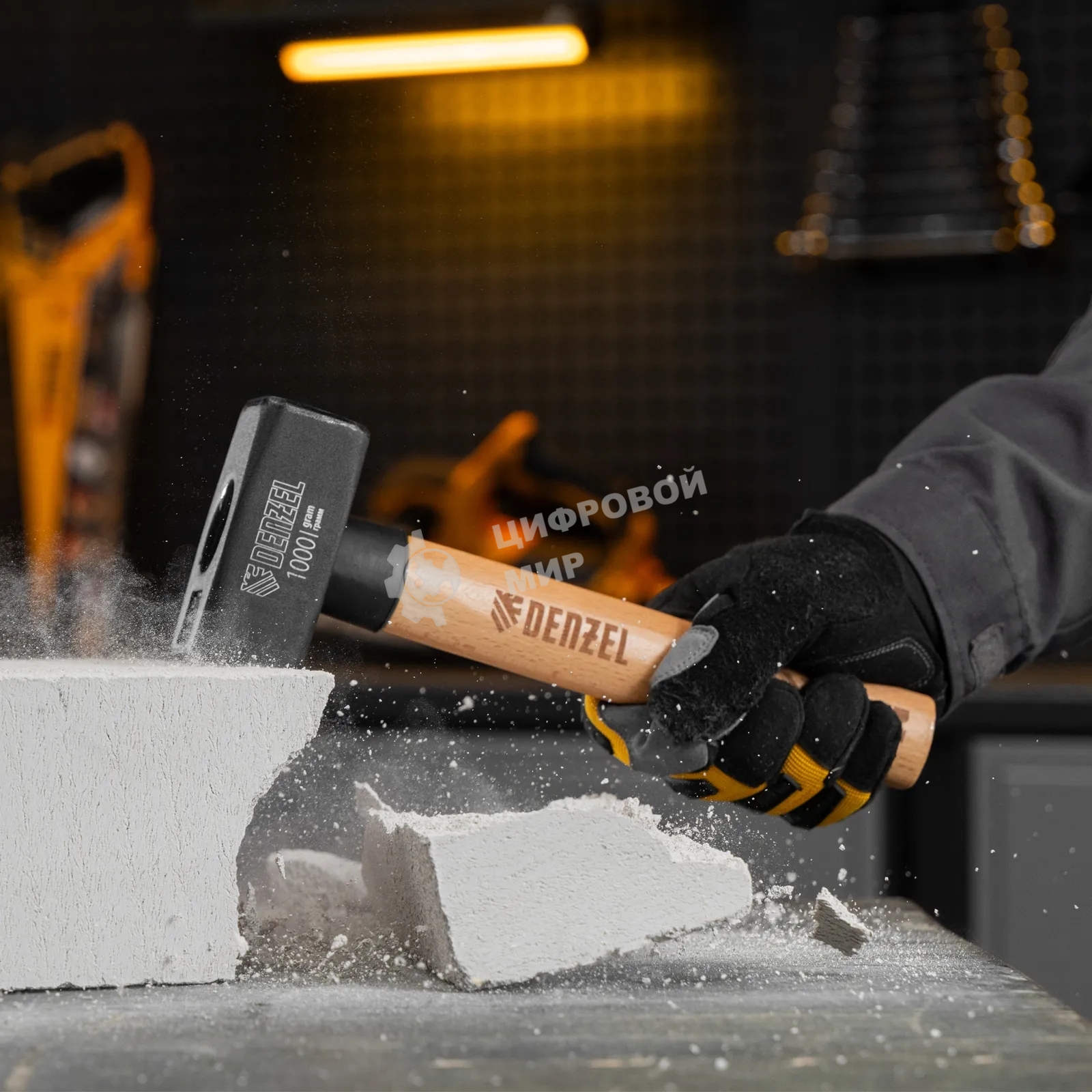 Кувалда Denzel 1000 г, кованая головка, буковая рукоятка