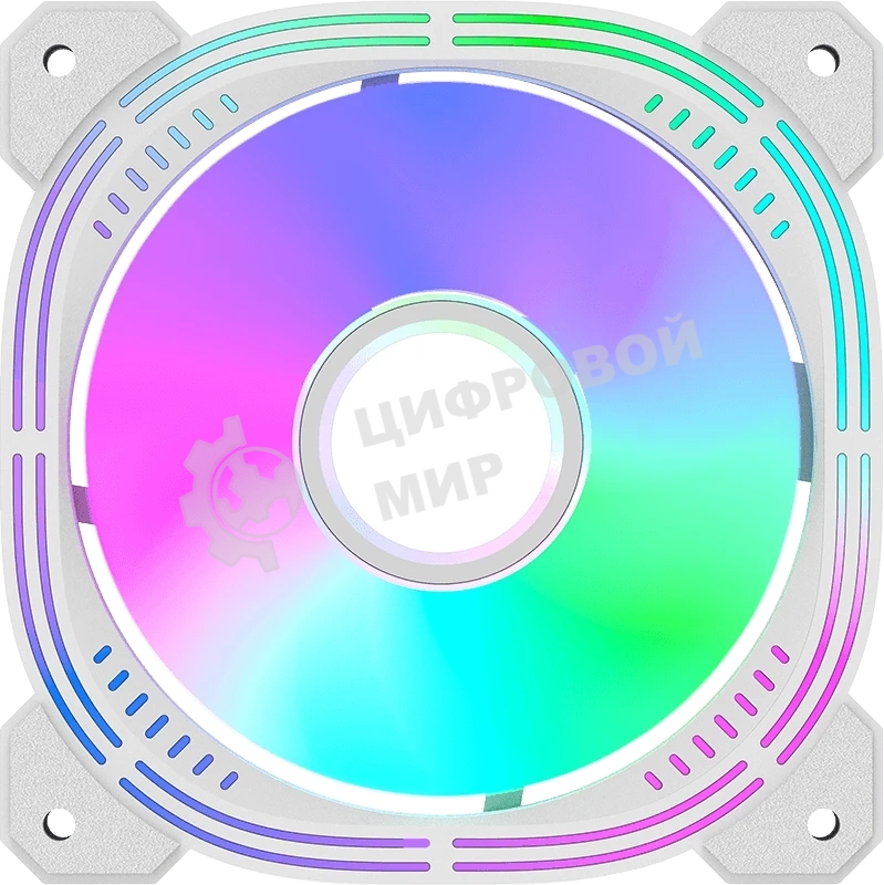 Вентилятор для корпуса Formula Nulight 12WH RGb 120х120x25 белый 3-pin 4-pin (Molex) 19.06дБ (NULIGHT 12WH FR) Ret