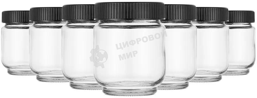 Йогуртница Kitfort КТ-6295 20Вт 7б. 190мл упр.:электрон. серебристый/черный