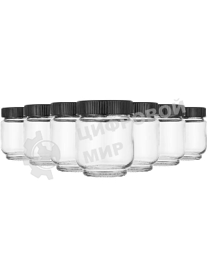 Йогуртница Kitfort КТ-6295 20Вт 7б. 190мл упр.:электрон. серебристый/черный