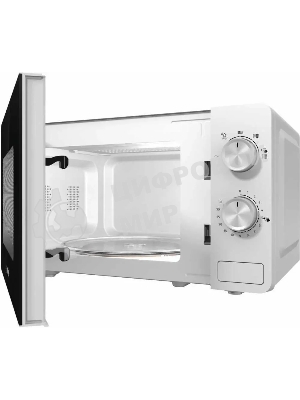 Микроволновая печь Gorenje MO20E1W белый, 20 л, 800 Вт, переключатели - поворотный механизм