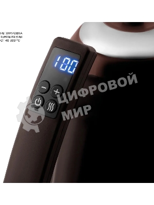 Чайник электрический Galaxy Line GL 0343, горький шоколад, металл, 2200 Вт, 1.7 л