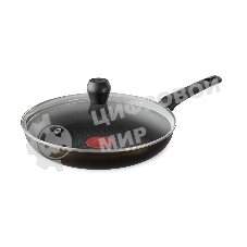 Сковорода Tefal Easy Plus 04237924 круглая 24см ручка несъемная (с крышкой) черный (9100054100)