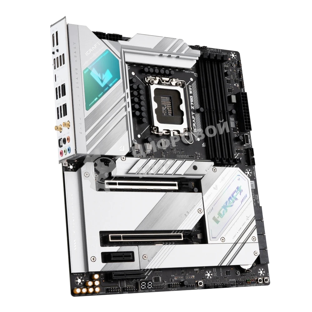 Материнская плата Maxsun iCraft Z790 WIFI, LGA 1700, Intel Z790, 4xDDR5, 4xM.2, 4xSATA, 1xPCIe 5.0 x16, 1xPCIe 3.0 x16, 1xPCIe x4, 1xPCIe x1, 1xHDMI, 1xDP, 2x 2.5Gb LAN, 4xUSB 2.0, 4xUSB 3.2 Gen 2, 1xUSB 3.2 Gen 2 Type-C, 7.1, ATX