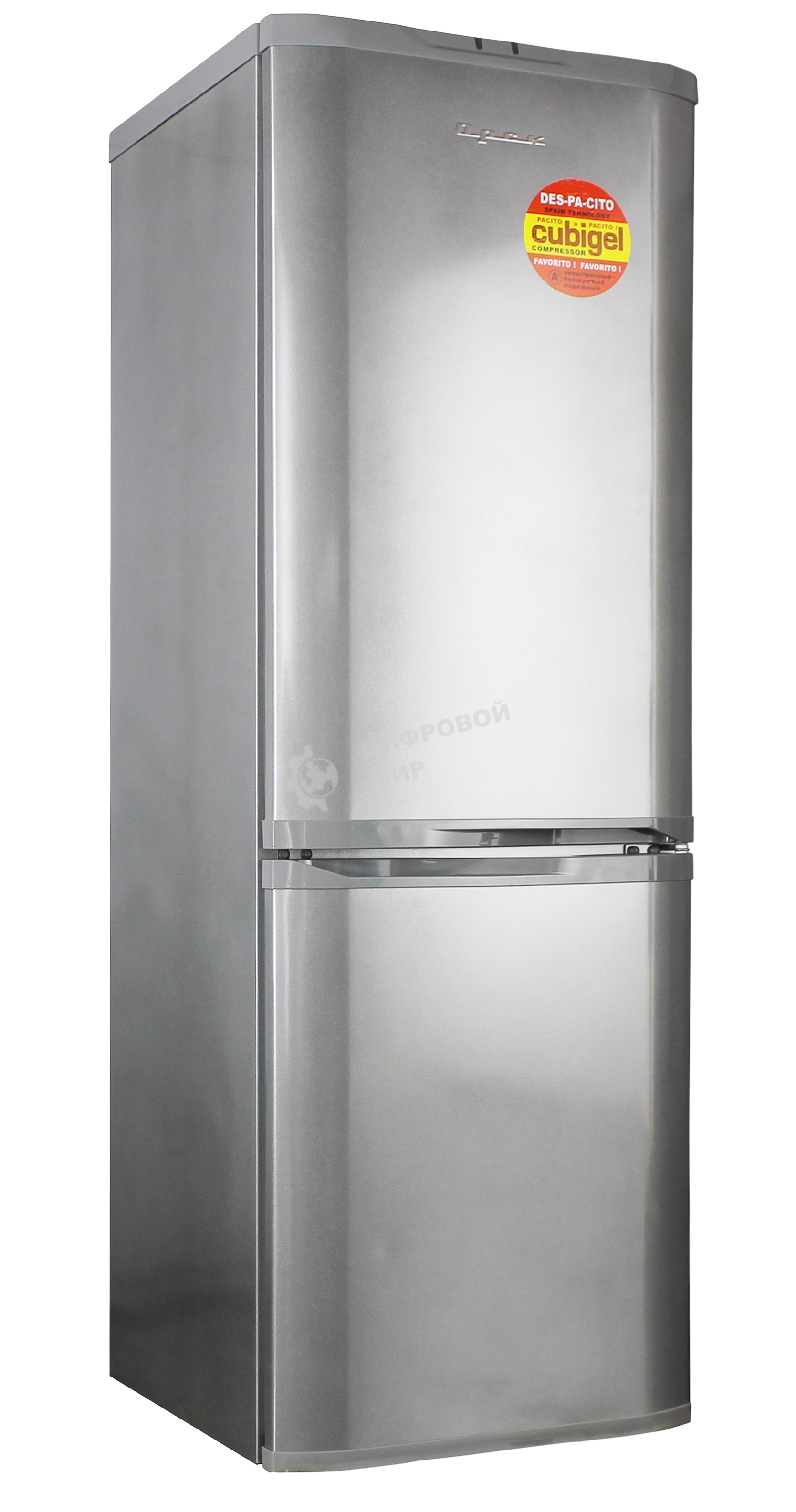 Холодильник ОРСК 174 MI металлик двухкамерный 220/120л морозилка снизу