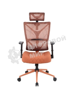 Кресло Chairman CH566 оранжевый, экокожа, 120 кг