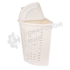 Корзина для белья Альтернатива М1364 угловая, 45 л, слоновая кость