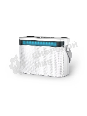 Переносная караоке система TRS2403 iconBIT K902W Колонка 10Вт, 2 микрофона Bluetooth, световые эффекты, аккумулятор в колонке 3000mAh и микрофонах, 22.3*9.6*15.7CM, белый