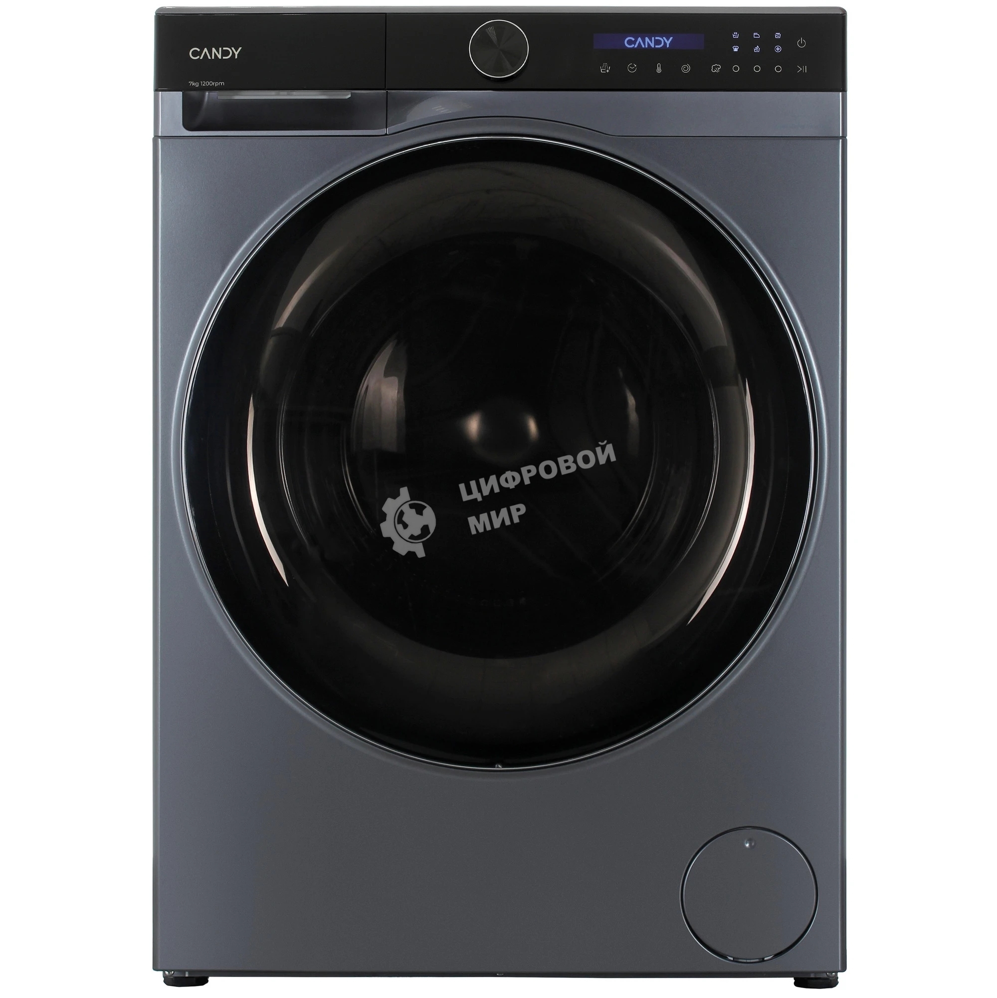 Стиральная машина Candy C37W4 27MBBR-07 серый, загрузка фронтальная 7 кг, 1200 об/мин, класс A+++