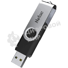 Флешка USB Netac U505 (NT03U505N-016G-20BK), 16Gb, USB 2.0, R/W 70/30, черный/серебристый