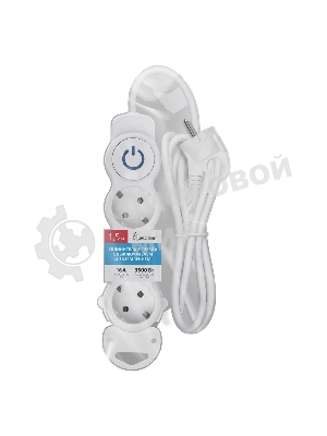 Удлинитель Smartbuy (SBE-16-3-1.5m-ZS) 3 роз х 1,5 м - белый