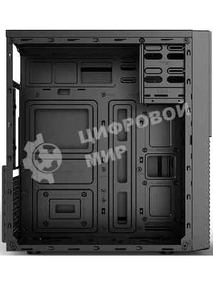 Компьютерный корпус CBR PCC-ATX-E188-WPSU ATX Miditower E188, без БП, 1*USB 3.0, 2*USB 2.0, HD Audio+Mic, черный
