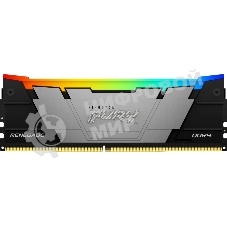 Оперативная память Kingston Fury Renegade, DDR4, 16GB (1x16GB), 3200MHz, CL16, DIMM, с радиатором, RGB, серебристый/черный