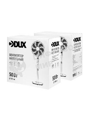 Вентилятор напольный DUX 7 лопастей, д/у управление, 50Вт белый 60-0221