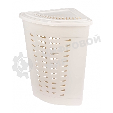 Корзина для белья Альтернатива М1364 угловая, 45 л, слоновая кость