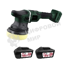 Профессиональная бесщеточная полировальная машина аккумуляторная KLPRO KLPS18B-80 (18В, Li-ion-2шт, 8.0А·ч, 125мм, М14, 2000-4800 об/мин З/У,сумка)