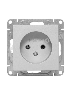 Розетка EKF UP1-SOA-100 СП Эпика 16А без заземл. без шторок механизм алюм.