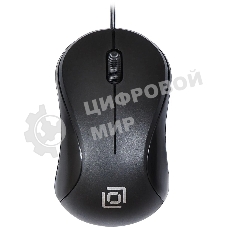 Мышь проводная Oklick 115S черный, 1200 dpi, USB, кнопки - 3