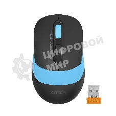 Мышь беспроводная A4Tech Fstyler FG10 черный/синий, 2000 dpi, радиоканал, USB, кнопки - 4