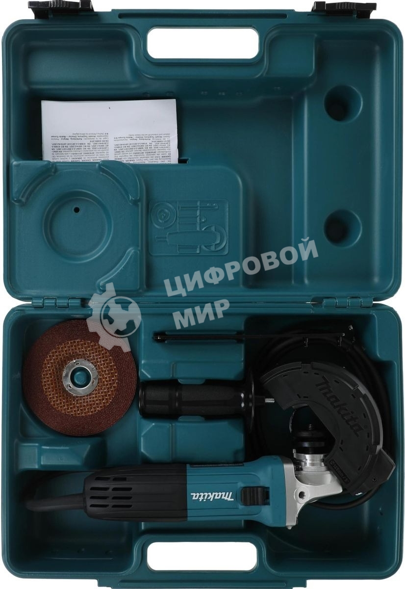 Угловая шлифовальная машина Makita GA5030RK 720Вт 11000об/мин рез.шпин.:M14 d=125мм