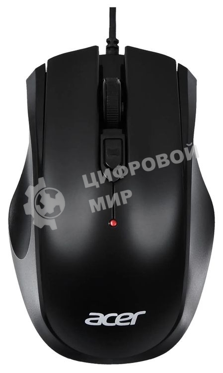 Мышь проводная Acer OMW020 черный, 1600 dpi, USB, кнопки - 4