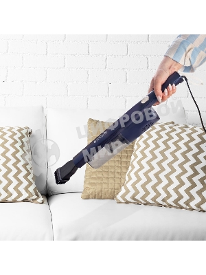 Пылесос вертикальный Endever SkyClean VC-298 темно-синий, питание от сети, 450 Вт, уборка сухая, пылесборник 0.5 л