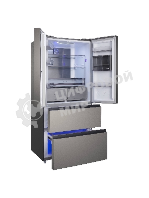 Холодильник Korting KNFF 82535 X нержавеющая сталь трехкамерный 354/186л морозилка снизу