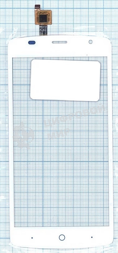 Сенсорное стекло (тачскрин) для ZTE Blade L5 Plus, белое