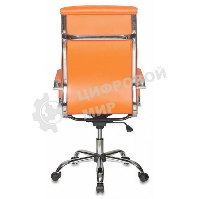Кресло руководителя Бюрократ CH-993/orange оранжевый, искусственная кожа, крестовина хромированная