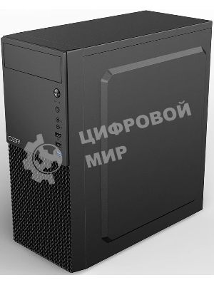 Компьютерный корпус CBR PCC-ATX-E188-WPSU ATX Miditower E188, без БП, 1*USB 3.0, 2*USB 2.0, HD Audio+Mic, черный