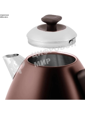Чайник электрический Galaxy Line GL 0343, горький шоколад, металл, 2200 Вт, 1.7 л