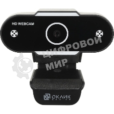 Веб-камера OKLICK OK-C012HD 1280x720, 30 кадр/с, USB Type-A, микрофон, универсальное крепление