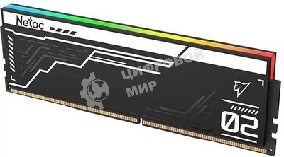 Оперативная память Netac Shadow II RGB, DDR5, 32GB (2x16GB), 7200 MHz, CL34, с радиатором, RGB, чёрный