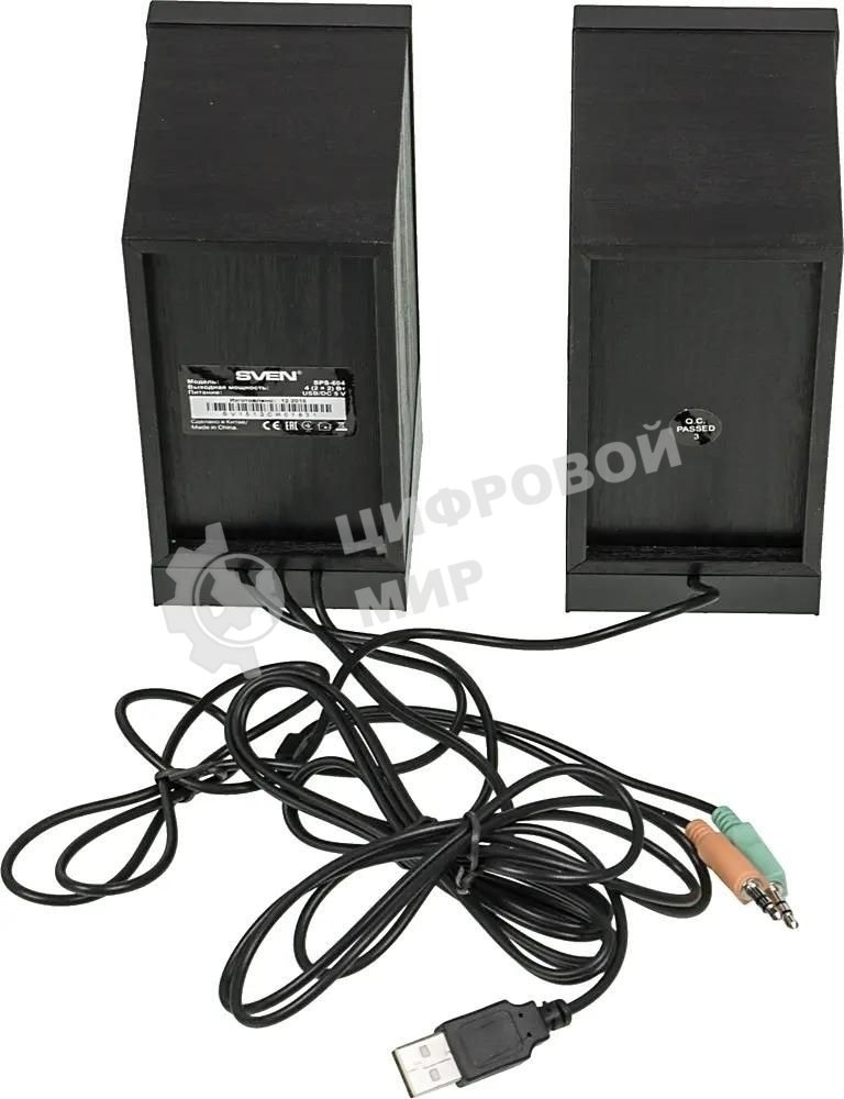 Акустическая система Sven SPS-604 2.0 черный 4Вт