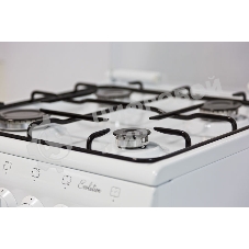Плита газовая De Luxe 5040.36Г (КР) белый, конфорок 4 шт, духовка 43 л, 50 см x 85 см x 50 см