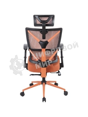 Кресло Chairman CH566 оранжевый, экокожа, 120 кг