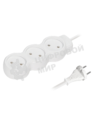 Удлинитель бытовой Smartbuy (SBE-10-3-03m-N) 3 гн х 3,0 м белый