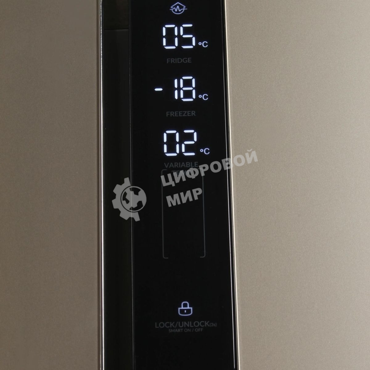 Холодильник Hyundai CS6073FV шампань трехкамерный 329/223л морозилка сбоку, No Frost, Side by Side