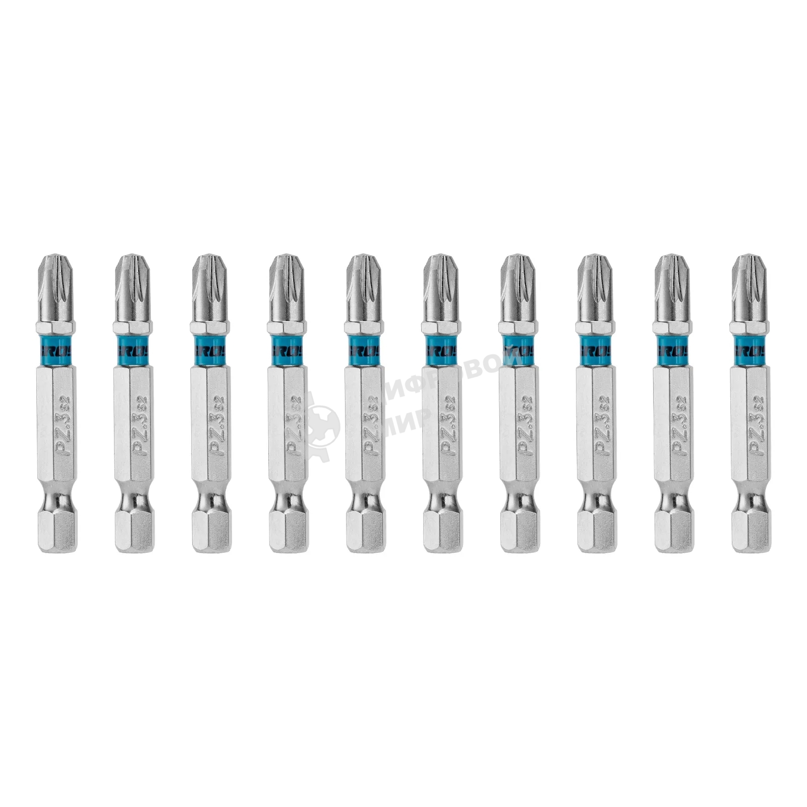 Бита Gross PZ3х50 мм, сталь S2, шестигр., 10 шт.