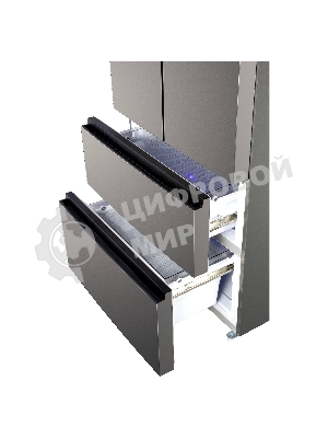 Холодильник Korting KNFF 82535 X нержавеющая сталь трехкамерный 354/186л морозилка снизу