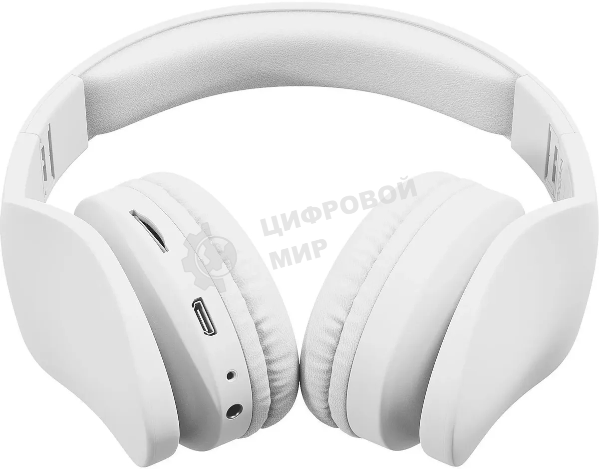 Гарнитура накладные Digma BT-17 белый/белый беспроводные bluetooth оголовье