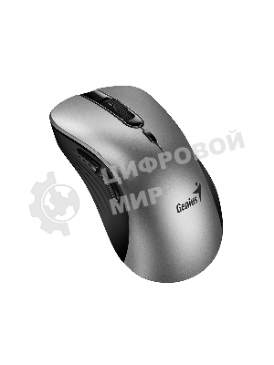 Мышь беспроводная Genius Ergo 8100S AI серебристо-серый, 1600 dpi, радиоканал, USB, кнопки - 6