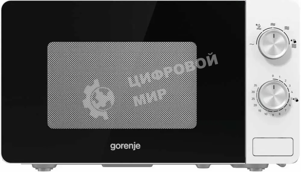 Микроволновая печь Gorenje MO20E1W белый, 20 л, 800 Вт, переключатели - поворотный механизм