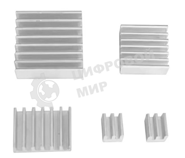 Комплект радиаторов ACD RA807 Aluminum Heat Sink Set for Raspberry Pi 5