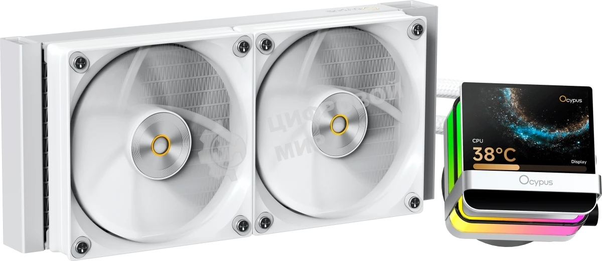 Система охлаждения Ocypus Sigma L24 PRO WH IPS Display/white/290W/All Intel/AMD AM*/Screws