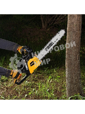 Пила цепная бензиновая Denzel DGS-5218, шина 45 см, 52см3, 3,5 л.с., шаг 0,325, паз 1,5 мм,